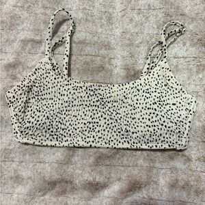 Spotted Cream and Black Women's Top